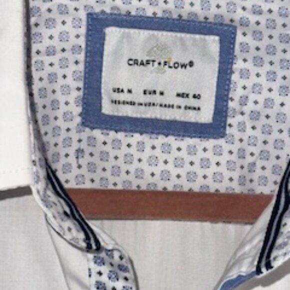 Craft+Flow Button Down‎ Short Sleeve Shirt Mens - Picture 2 of 4